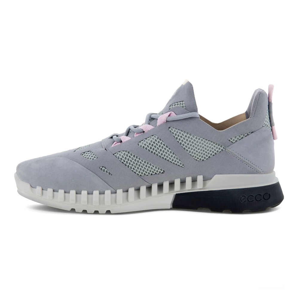 Tenis Mujer - ECCO Zipflex Bajos Tex - Grises - GMQ263078